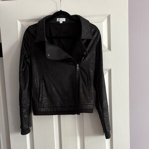 Women's Black Faux Leather Jacket
